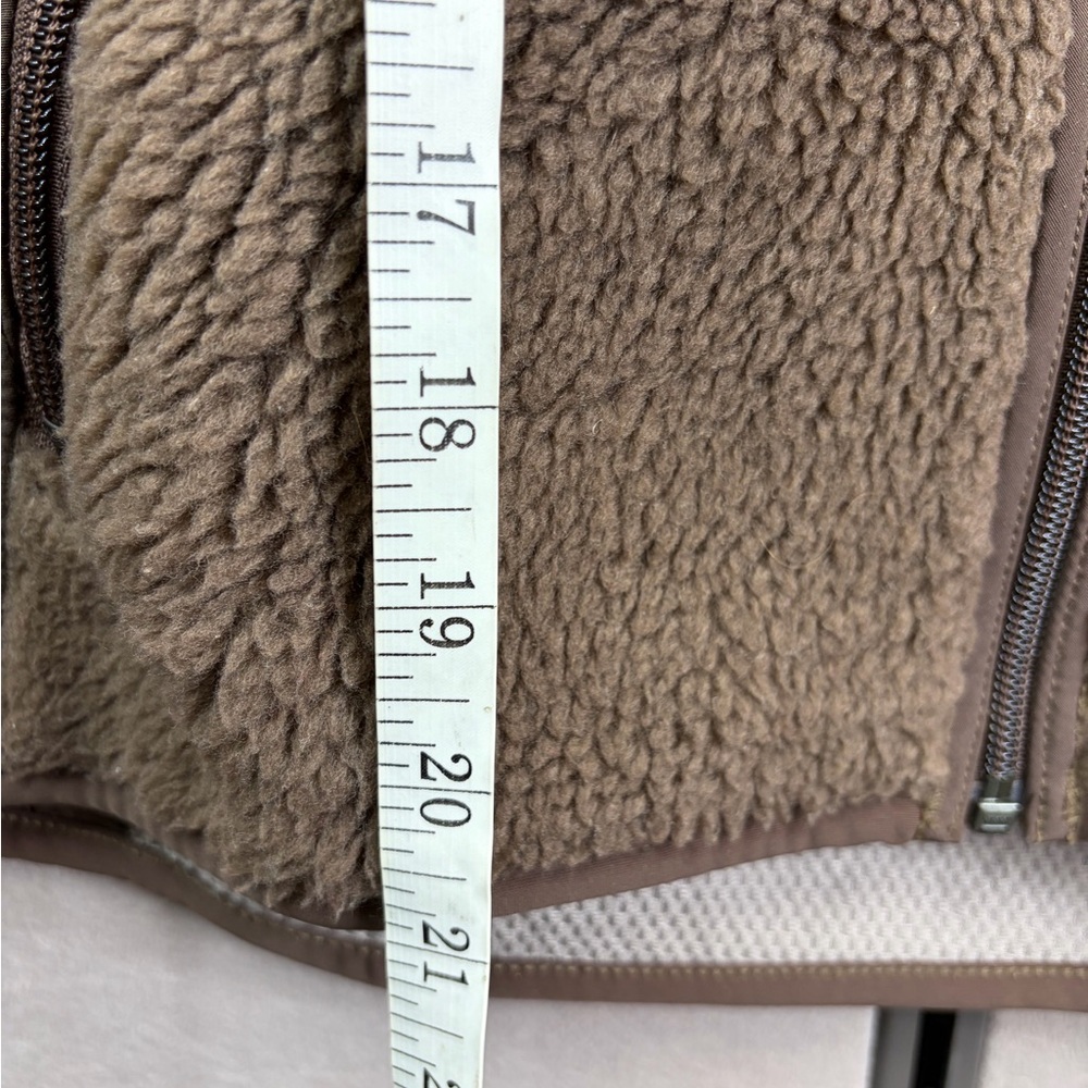 Patagonia Sherpa Fleece Vest Brown Full Zip Cozy Women’s Small - Picture 3 of 6